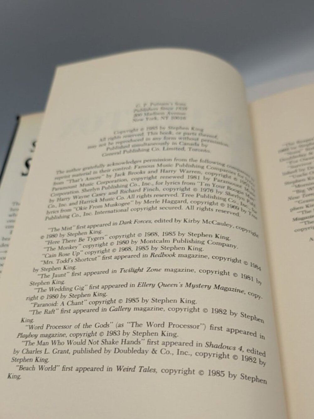 Stephen King SKELETON CREW First Edition First Printing Hardcover 1985 Putnam DJ - Picture 9 of 13